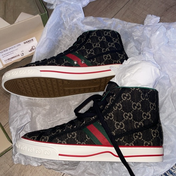 Gucci black logo high top sneakers - Picture 2 of 8